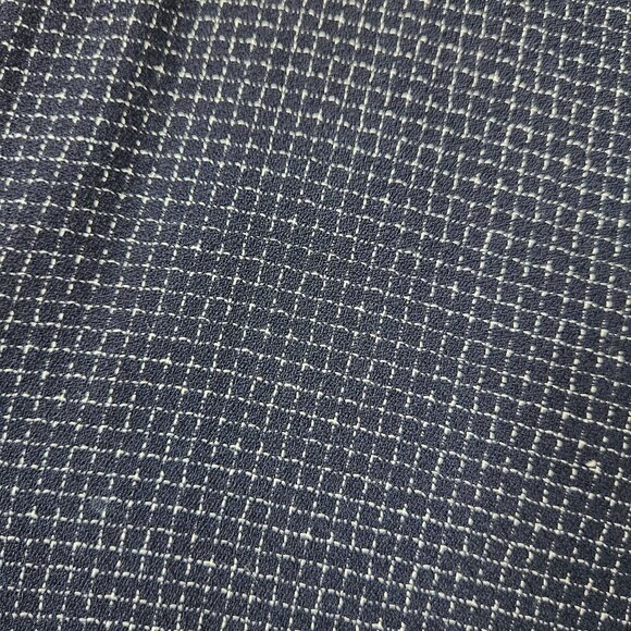 Hugo Boss 100% Wool Straight Wide Leg Dress Pants Zip Check Blue - Picture 3 of 12